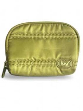3 for $25 Lug Lime Green Zip Pouch Nylon Coin Purse Travel Organizer Compact Bag